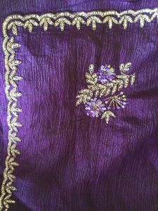 NEERUS Purple Stonework Saree