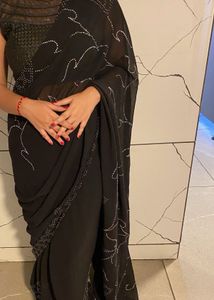 party wearElegant Black Saree