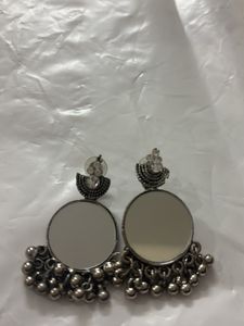 Mirror Jhumka Earrings