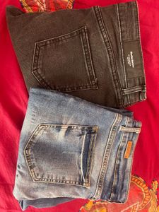 Blue &. Charcoal Colour Denim Jeans