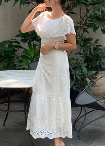 White Eyelet Maxi Dress