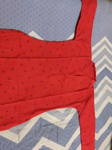 Red Printed Kurta