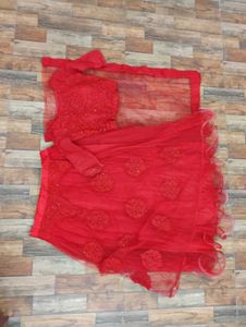 Red Lehenga For Women Like New