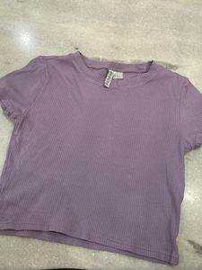 H &amp; M, Cropped Ribbed Top