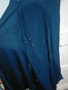 Teal Blue Kurta Set With Sequence Work