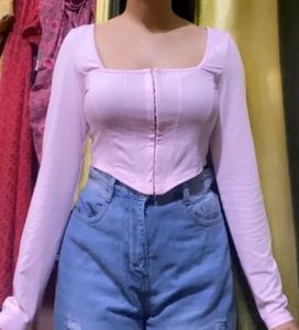 Imported Pink Corset Top