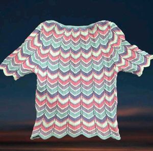 Pastel Chevron Knit Top