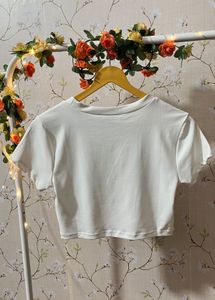 White Cropped T-Shirt