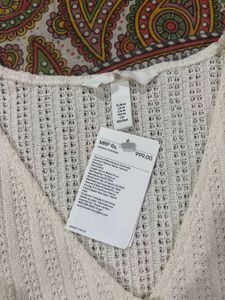 Button-Down Knit Crop Top