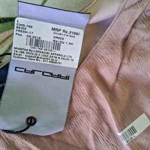 Beige Cold Shoulder Dress