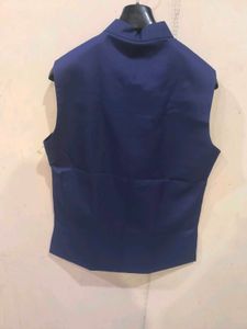 Royal blue waist coat.