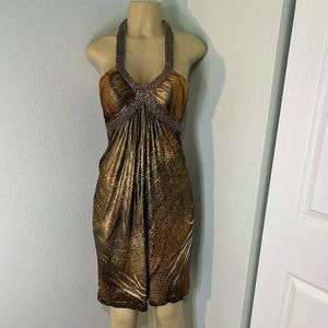 ⚜️Luxury y2k Animal Print Halter Dress⚜️