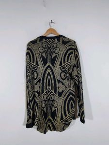 Black And Gold Print Shrug