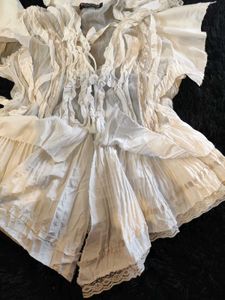 White Lace Ruffle Lolita Top
