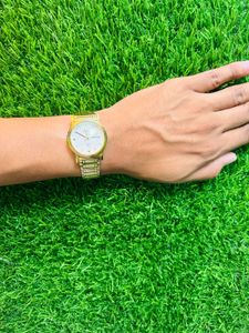 Sonata Elegant Gold Watch