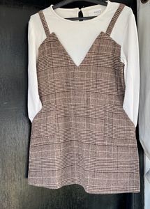 Cute Wool Korean Mini Sheath Dress