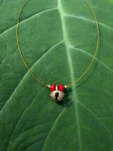 manjadi with chilanka Bell Necklace