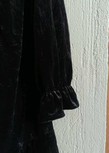 Black velvet dress