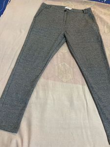 Streachble Grey Based Black Self Embossed Pant