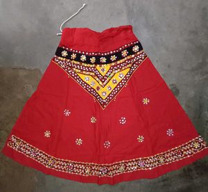 adjustable girls embroidery skirt ghagra
