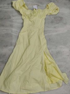 Yellow Bustier Cottage Core Dress