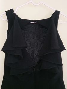 Flared Sleeves Divider Skirt Type Skater Dress