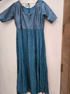 Slight Used Side Slit Kurti Palazzo And Dupatta