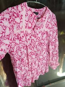 Floral Print Pink long sleeve top