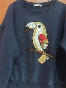 Toucan Embroidered Sweatshirt fit upto xxl at just
