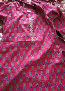 Women Pink Short Kurta