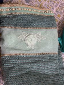 Elegant Green Embellished Saree