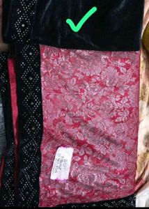 Grey N Red Fancy Saree