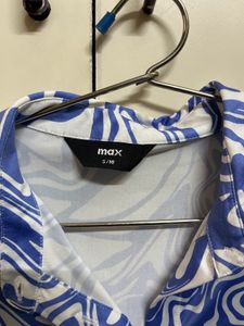 MAX Blue Abstract Print Shirt