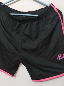 Black &amp; Pink Athletic Shorts
