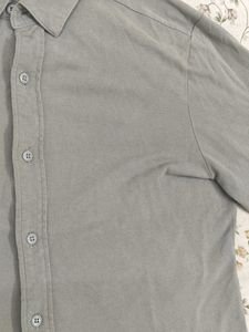 casual dailywear grey cotton shirt