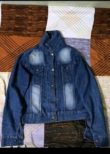Cute Green Embroidered Top And Denim Jacket