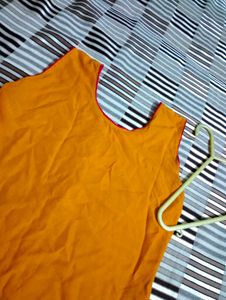 Yellow Sleeveless Kurta