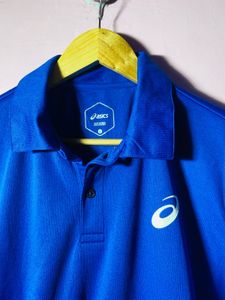 Blue Asics Polo T-Shirt