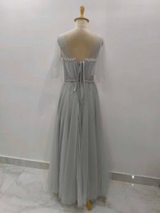 Elegant Grey Tulle Dress