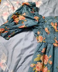 Floral Print Long Dress