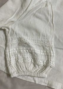 White Embroidered Top
