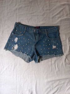 Pearl Denim Shorts