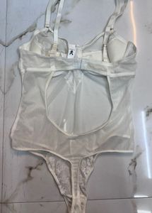 White Lace Bodysuit Lingerie 32/34/36