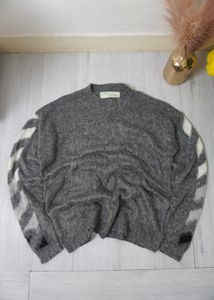 Off-White Grey Knit Sweater