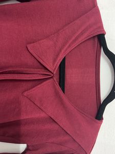 Maroon 3/4 Sleeve Top
