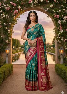 Elegant Green Silk Saree