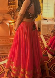 Red &amp; Black Lehenga Choli