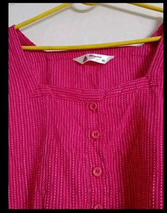 Pink Long Sleeve Crop Top