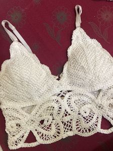 White Crochet Lacey Top/Bralette Backless💌💘