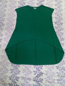 AND Cusual Regular Sleeves Solid Green Tunic
